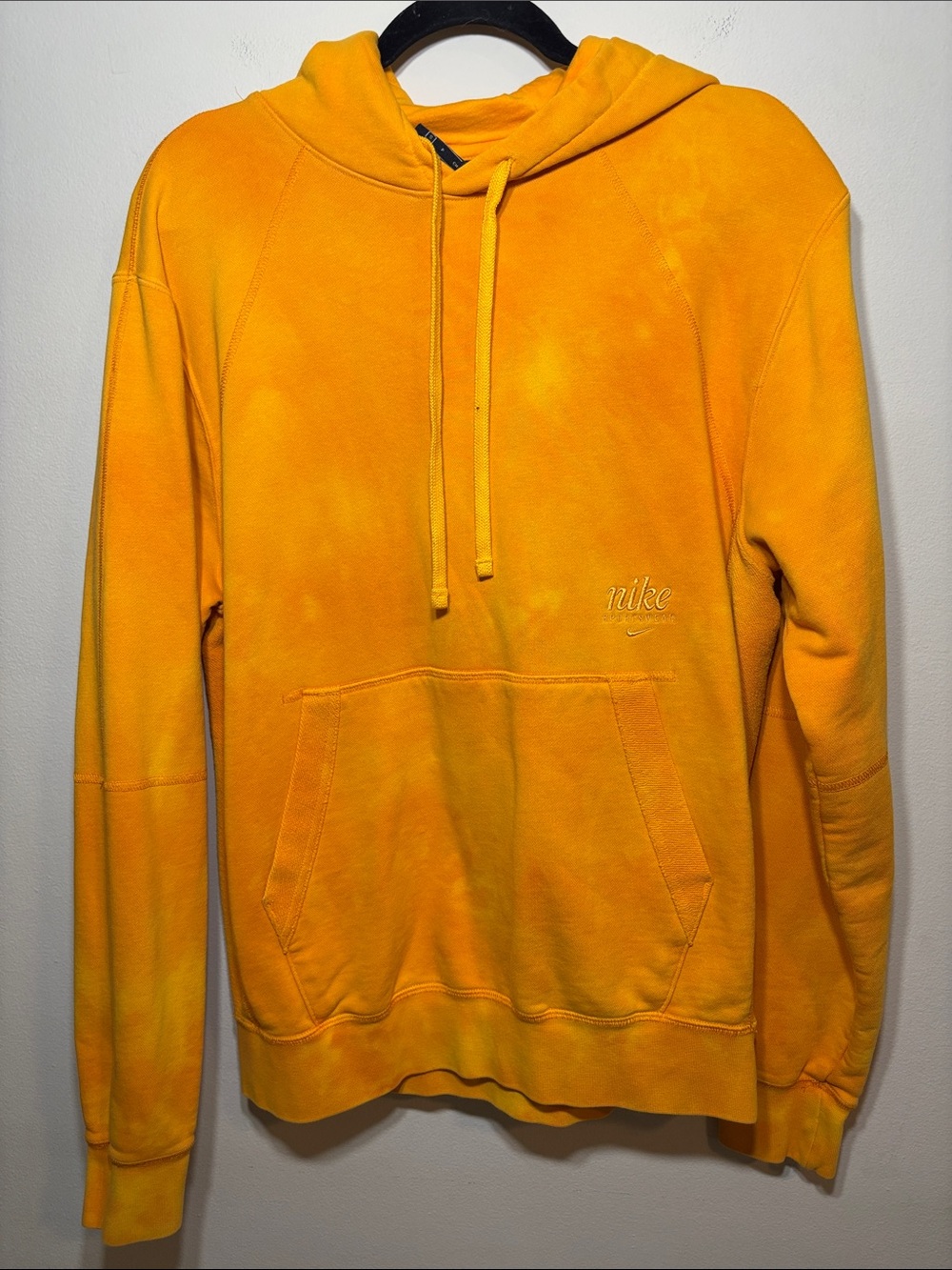 Nike Yellow Pullover Hoodie with Subtle Embroidered Logo
